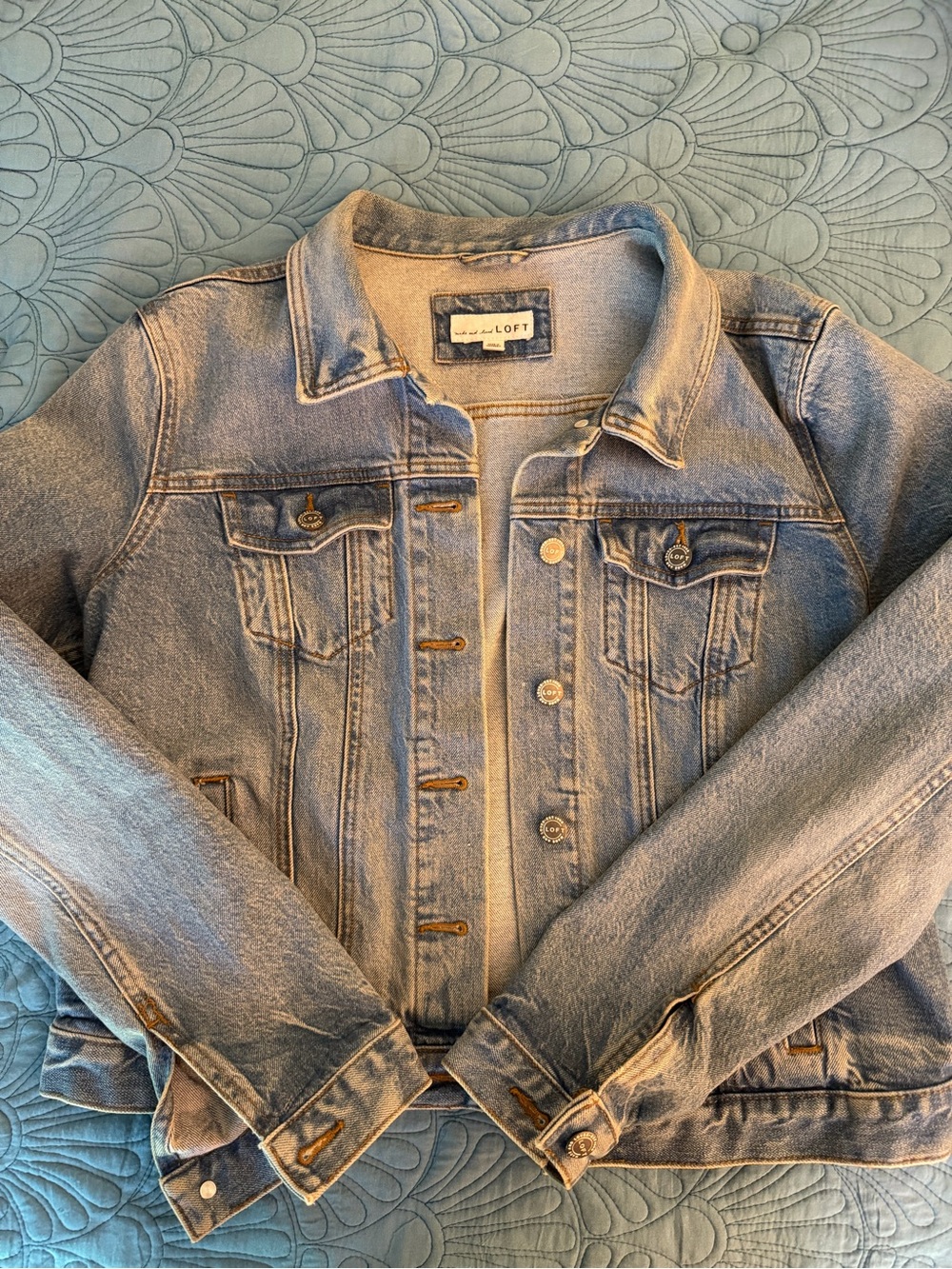 LOFT Light Blue Denim Jacket - Women's Trucker Style